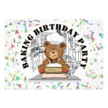 Teddy Bear Baking Party Invitations