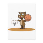 Teddy Bear Basketball Postcard
