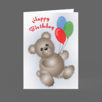 Teddy Bear Birthday Card