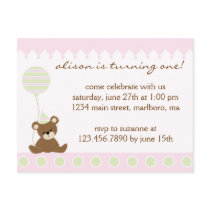 Teddy Bear Birthday Party Invitation Post Cards