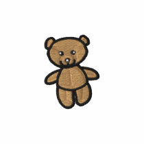 Teddy bear (black outline) embroidered shirts