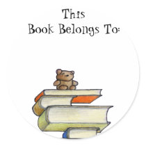 Teddy Bear Books Book Sticker