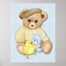 Teddy Bear Boy Nursery Fun posters