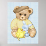 Teddy Bear Boy Nursery Fun Posters