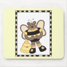 Teddy Bear Bumblebees Mouse Pad