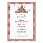 Teddy Bear Chef Baby Shower BBQ Invitation