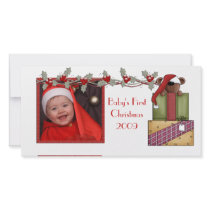 Teddy Bear Christmas Card Personalized Photo Card