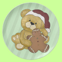 Teddy Bear Christmas plates