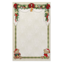 Teddy Bear Christmas stationery
