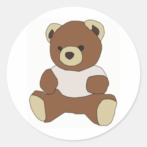 Teddy Bear Classic Round Sticker Zazzle