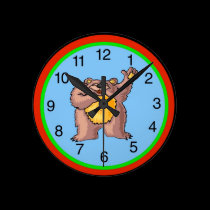 Teddy Bear Clock Face wall clocks