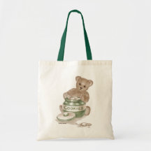 Teddy Bear Cookie Jar Canvas Bags