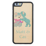 Teddy Bear Couple Wood Case Carved® Maple iPhone 6 Bumper