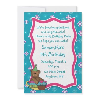Teddy Bear Cupcake Birthday Invitation by StarStock