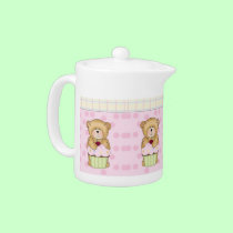Teddy Bear Cupcake Party teapots