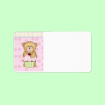 Teddy Bear Cupcake Party labels