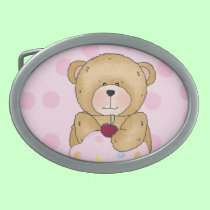 Teddy Bear Cupcake Party belt buckles