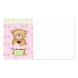 Teddy Bear Cupcake Party Business Cards