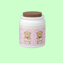 Teddy Bear Cupcake Party candy jars