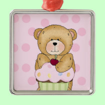 Teddy Bear Cupcake Party ornaments