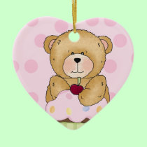 Teddy Bear Cupcake Party ornaments