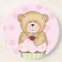 Teddy Bear Cupcake Party coasters