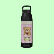 Teddy Bear Cupcake Party water bottles
