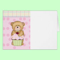 Teddy Bear Cupcake Party cards
