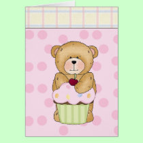 Teddy Bear Cupcake Party cards