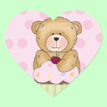 Teddy Bear Cupcake Party stickers