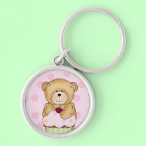 Teddy Bear Cupcake Party keychains
