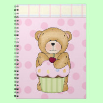 Teddy Bear Cupcake Party notebooks