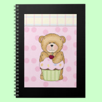 Teddy Bear Cupcake Party notebooks
