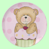 Teddy Bear Cupcake Party plates