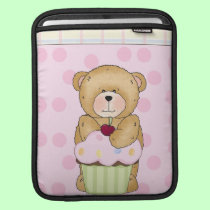 Teddy Bear Cupcake Party ipad sleeves