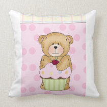 Teddy Bear Cupcake Party pillows