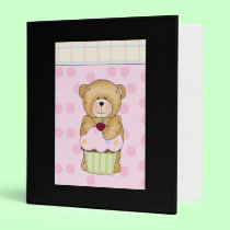 Teddy Bear Cupcake Party binders
