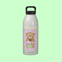 Teddy Bear Cupcake Party water bottles