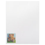 Teddy bear cute plush toy original art drawing letterhead