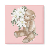 Teddy Bear Daisy Bouquet magnets