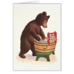 Teddy Bear Does the Laundry Card