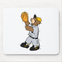 Teddy Bear Fielder Mouse Pads