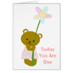 Teddy Bear First Birthday Cards
