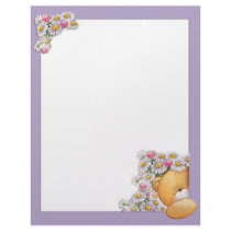 Teddy Bear Flowers Letterhead