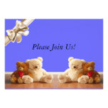 Teddy Bear Friends Custom Color Personalized Invitation