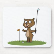 Teddy Bear Golf Mouse Pad