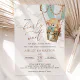 Teddy Bear Green Hot Air Balloon Baby Shower Invitation Zazzle