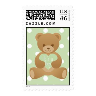 Teddy bear green Stamp