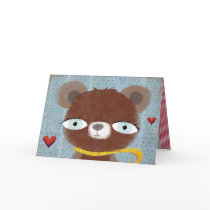 Teddy bear hearts Card cards