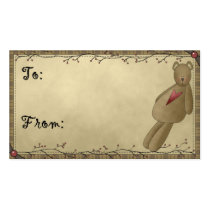 Teddy Bear - Holiday Gift Tags business cards by mrssocolov2 Teddy Bear - Holiday Gift Tags business cards